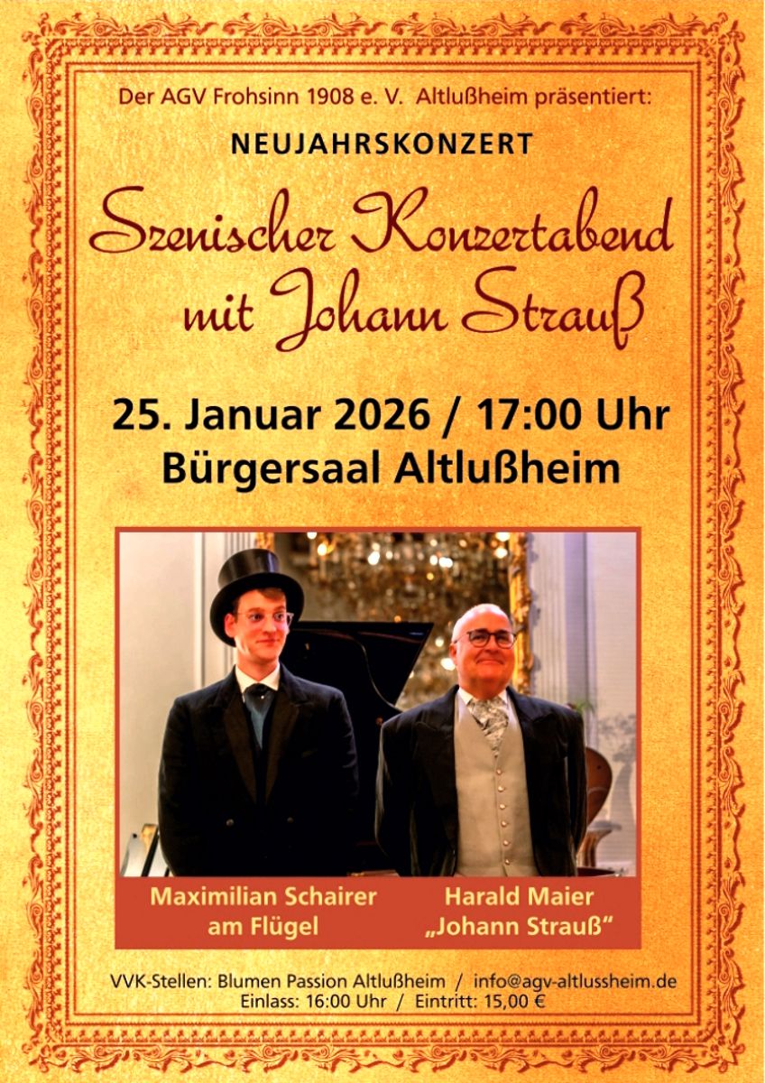 Konzert am 25.01.2026 im Altlußheimer Bürgersaal
